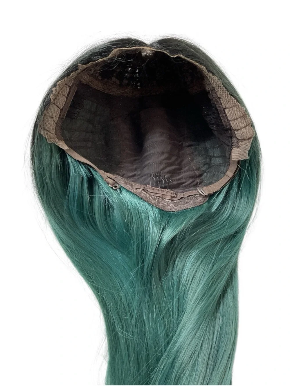 Green Ombre Straight Lace Front Wig - Women Hair